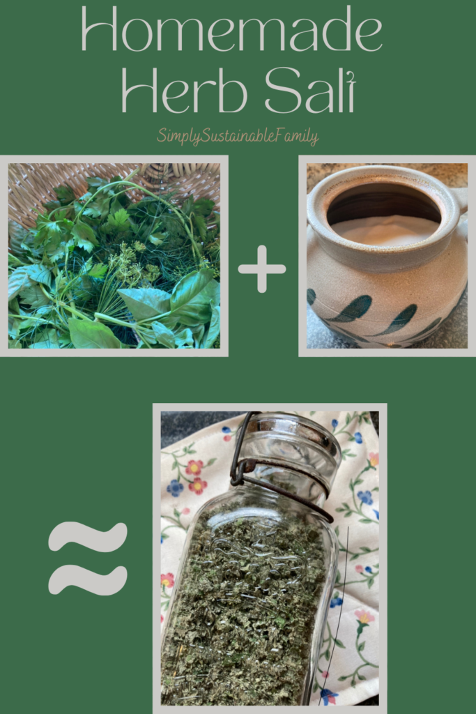 How to Make Homemade Herb Salt with Fresh Herbs - Simply Sustainable Family